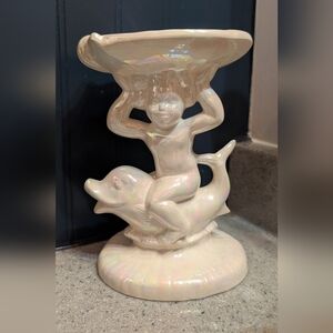 Iridescent Cream Ceramic Sculpture